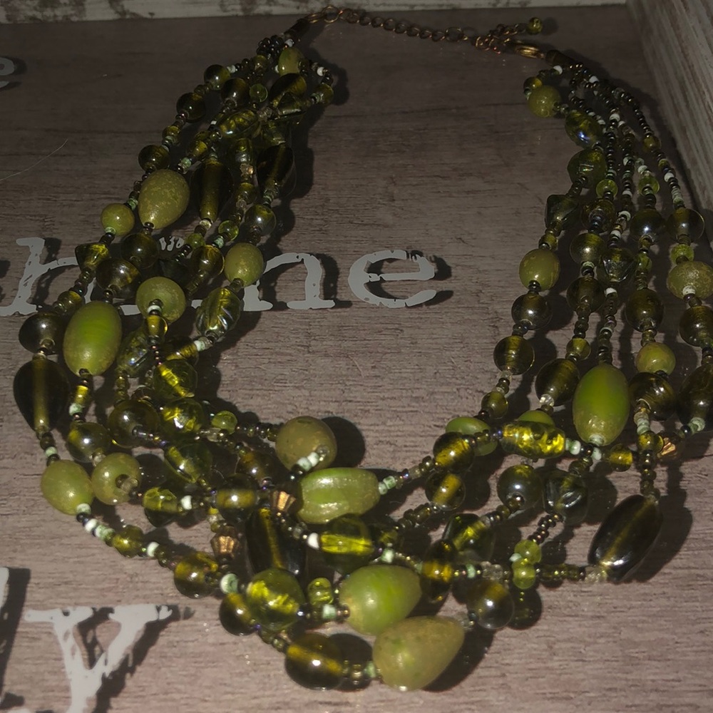 Beaded statement necklace